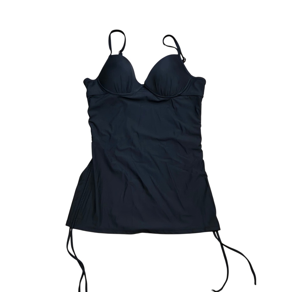 Love Your Assets by Sara Blakely Spanx Black Underwire Tankini Top Side Tie M